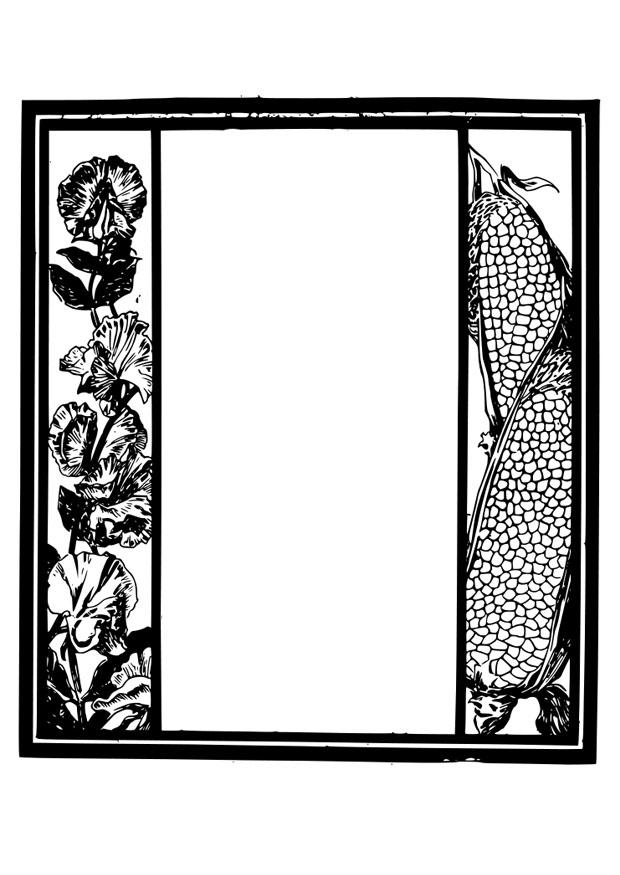 Coloring page frame - garden