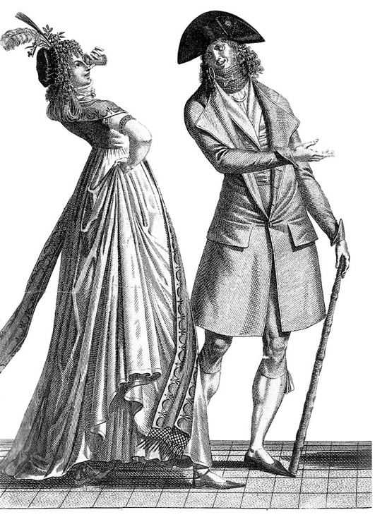Coloring Page French formal court styles 1793 - free ...
