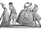 coloring-page French formal court styles 1778