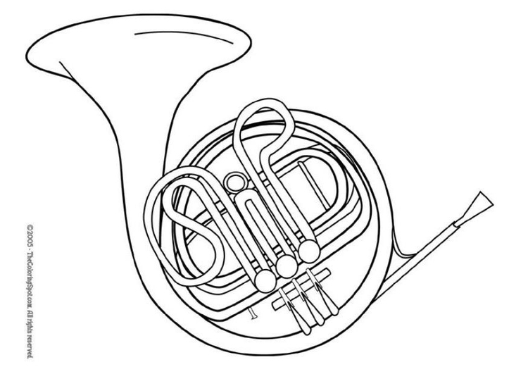 Coloring page french horn