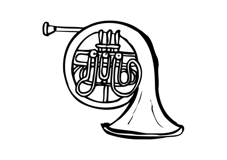 Coloring page french horn