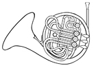 Coloring page french horn