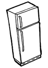 Coloring pages fridge with freezer