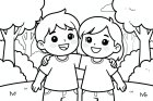 Coloring page friendship