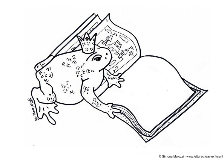 Coloring page frog