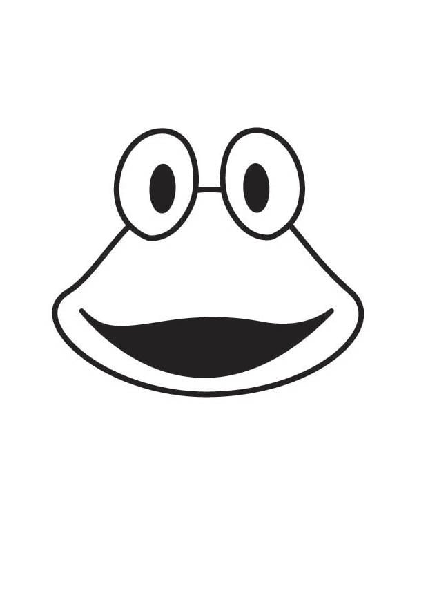 Coloring page Frog Head