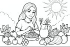 fruit and vegetables on a summer day