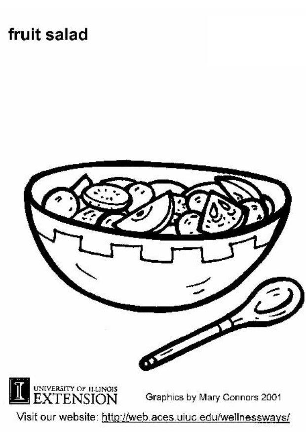 Coloring page fruit salad