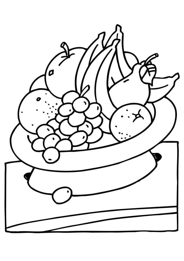 Coloring page fruits