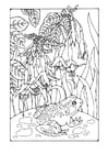 Coloring pages fuchsia with frog