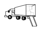 Coloring page full removal van