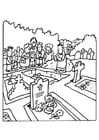 Coloring page funeral