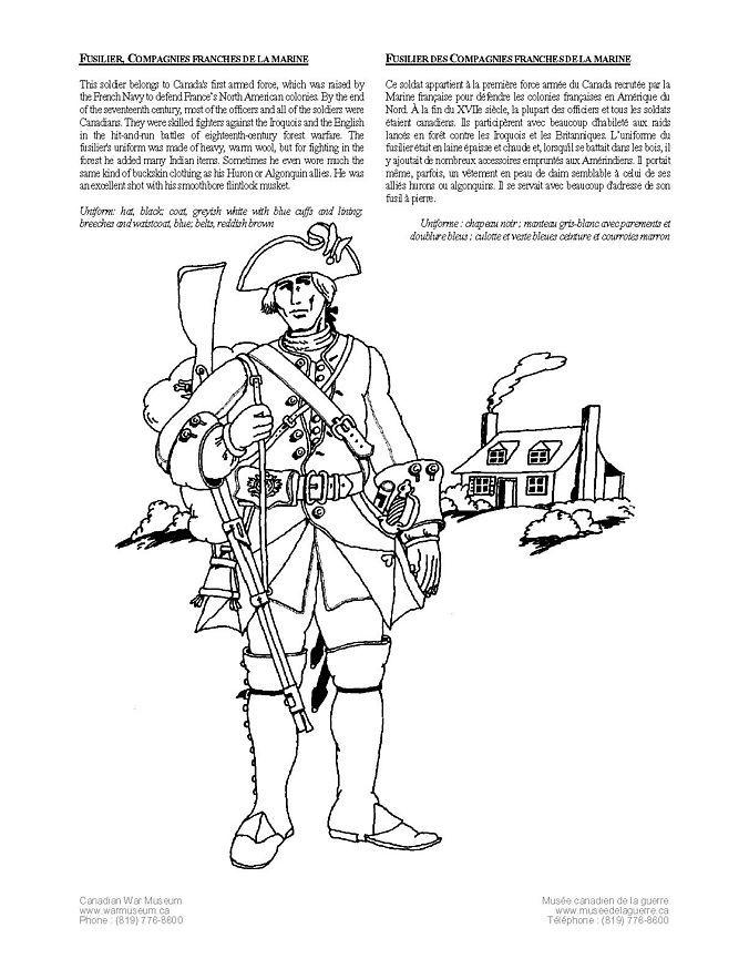 Coloring page fusilier