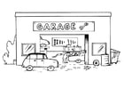 Coloring page garage