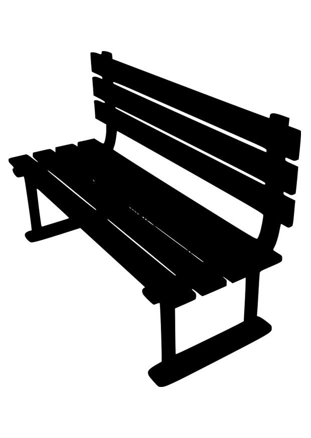 Coloring page garden bench