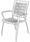 Coloring page garden chair