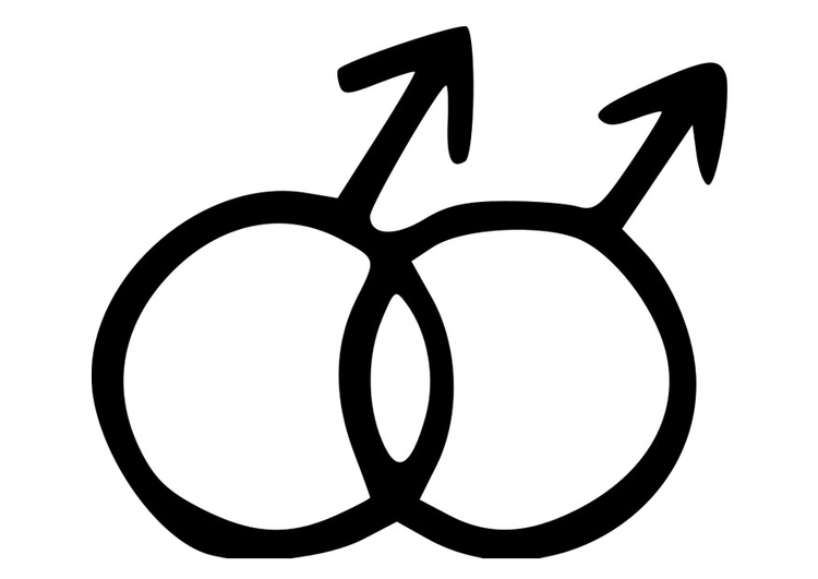 Coloring page gay symbol