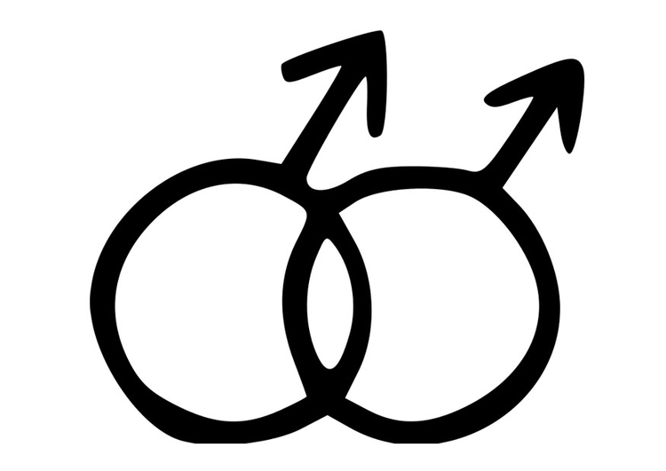 Coloring page gay symbol