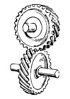 Coloring pages gear wheel
