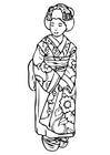 Coloring pages geisha