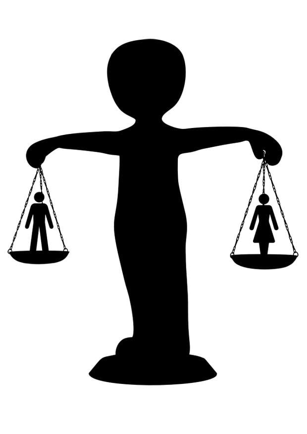 Coloring page gender equality