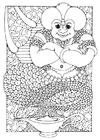 Coloring pages Genie in a bottle