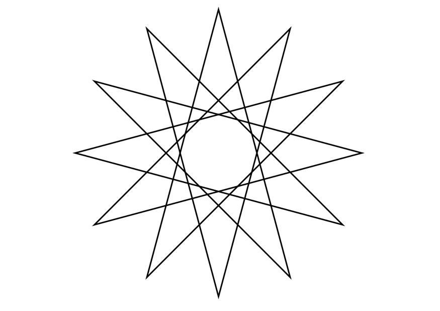Coloring page geometrical figure - star