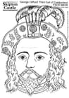Coloring pages George Clifford, Third Earl of Cumberland - Face Mask
