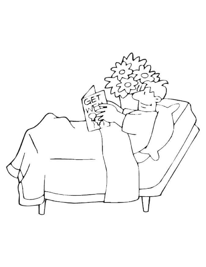 Coloring page get well soon