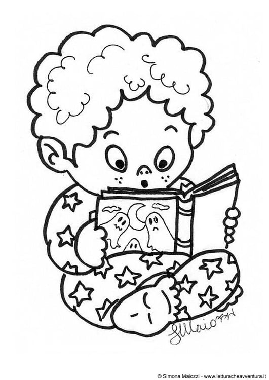 Coloring page ghost story