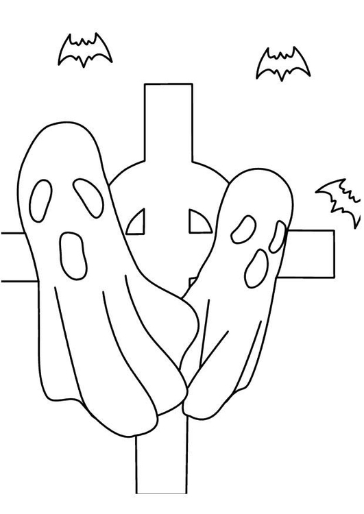 Coloring page ghosts