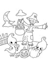 Coloring pages ghosts on the road