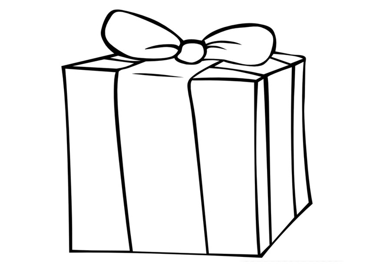 Gift Box Coloring Page - Get Coloring Pages