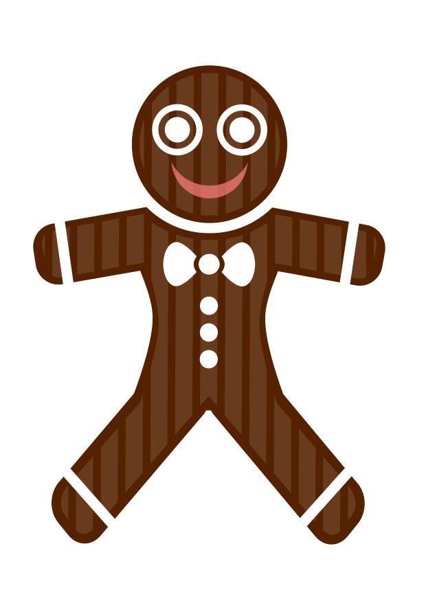Coloring page gingerbread man