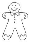 Coloring page gingerbread man