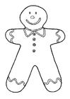 Coloring pages gingerbread man