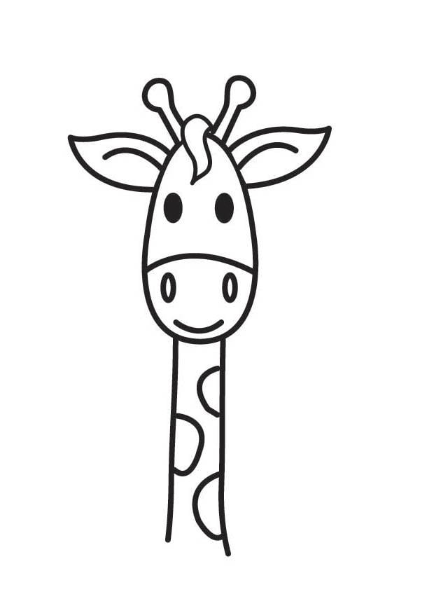 Coloring page Giraffe Head
