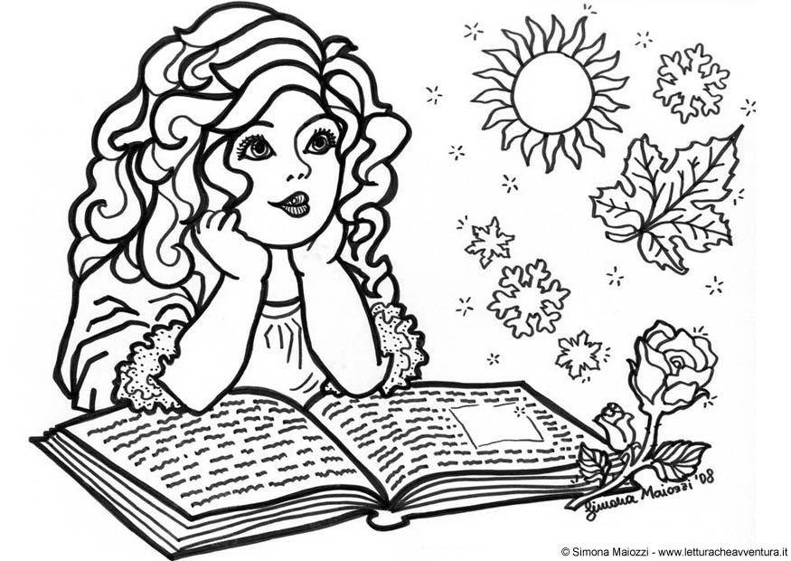 Coloring page girl