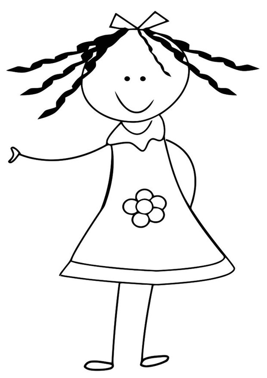 Coloring page girl