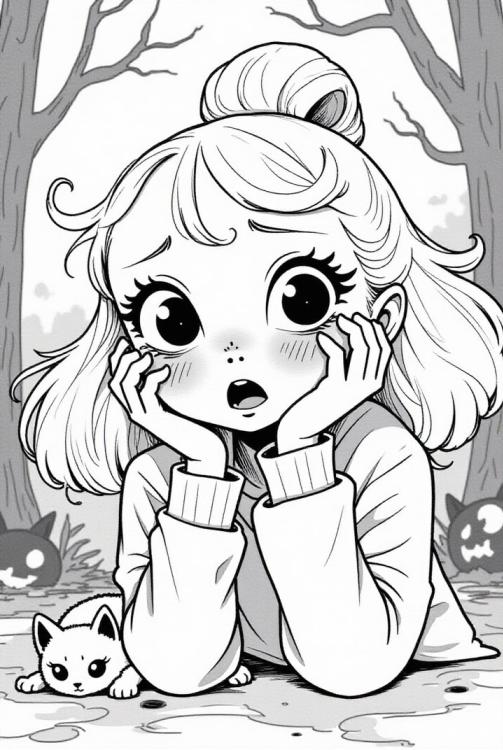 girl is scared