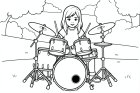 girl on the drum