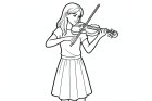 girl plays violin