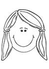 Coloring pages Girl's face