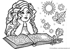 Coloring page girl