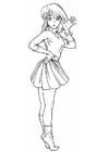 Coloring page girl