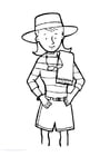 Coloring pages girl with towel