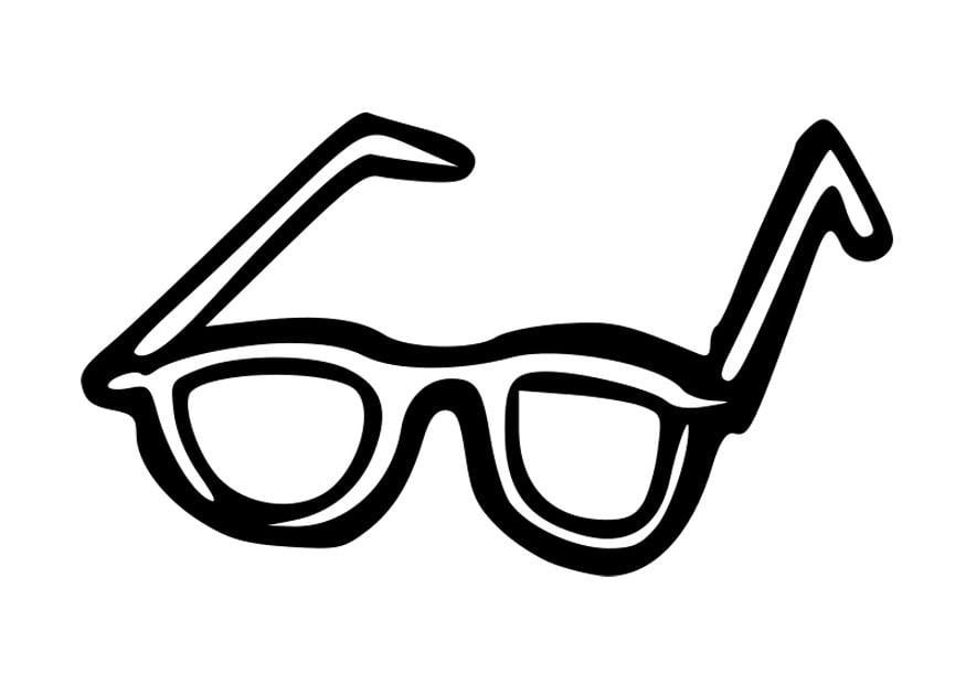 Coloring page glasses