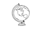 Coloring pages globe