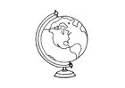 Coloring page globe