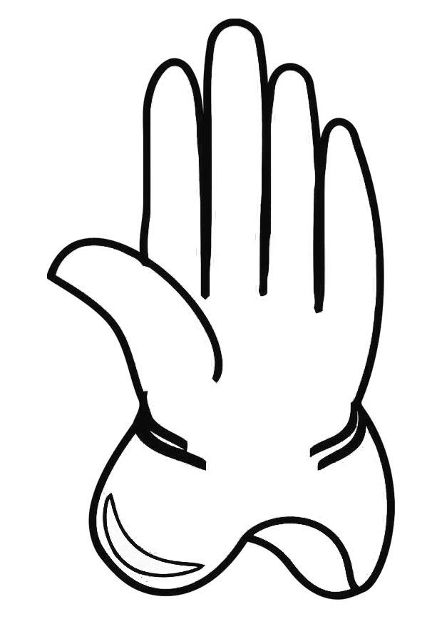 Coloring page glove